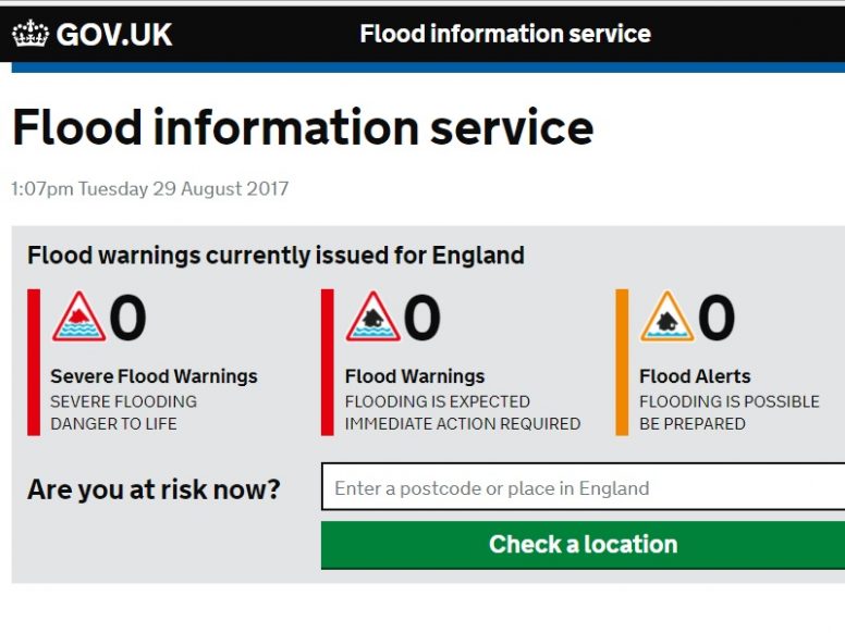 Flood warning systems in the UK